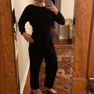 Free People Black Open Back Jumpsuit